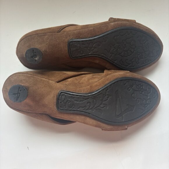 J. Shoes "Abbey" Suede Brown Knot Heels - Size US 6, UK 4, EU 37 - Picture 10 of 11